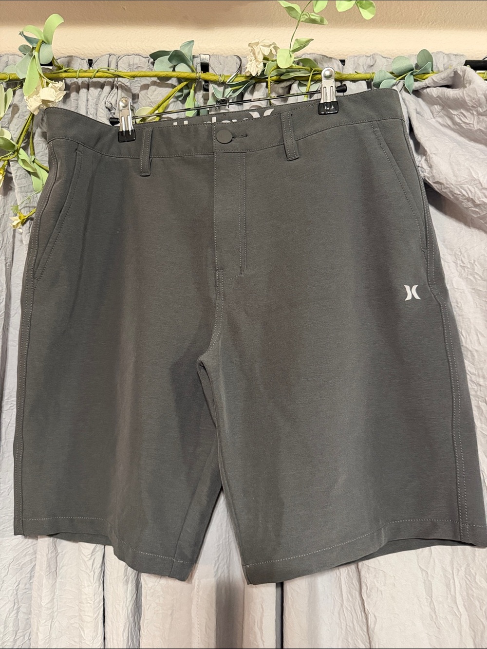 Hurley Men's Dark Gray Athletic Shorts